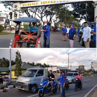 PARTAI NASDEM BAGI TAKJIL DI PEREMPATAN JALAN BLOK PLAN MARISA