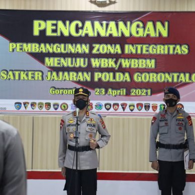 POLDA  GORONTALO CANANGKAN ZONA INTEGRITAS WBK DAN WBBM