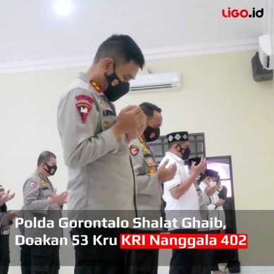 Bentuk Empati, Polda Gorontalo  Shalat Ghaib Untuk Kru KRI Nanggala 402,