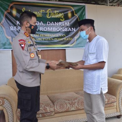 POLRI Berbagi, Kapolda Gorontalo Bantu 40 Juta Pembangunan Graha NU Pohuwato