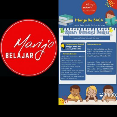 Bergerak Di Lembe Posokan, MJB Sulut Buka Donasi Buku Untuk Anak-Anak