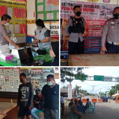 POLDA PERKETAT  MASUKNYA ARUS MUDIK DI WILAYAH PERBATASAN  POPAYATO