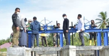 Fokus Tinjau Jaringan Irigasi, Bupati  Optimis Pohuwato Lumbung padi Di Gorontalo.