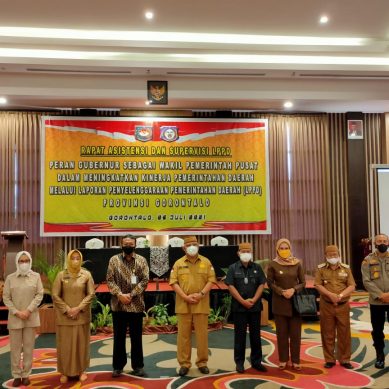 Koordinasi Pembinaan Dan Pengawasan, Wabup Pohuwato Hadiri Rapat Asistensi Dan Supervisi LPPD