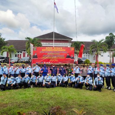 Hari Pahlawan,  Tim Satops Patnal  UPT Pemasyarakatan Kanwil  Kemenkumham Gorontalo, Gelar Apel