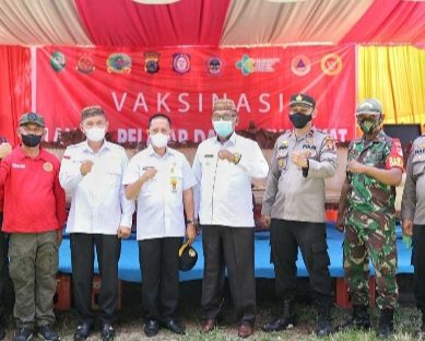 Meski Sudah Pada Posisi 74 Persen, Pemkab Pohuwato  Di Dukung BINDA GorontaloTerus Genjot Progres Percepatan Vaksinasi