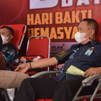 SAMBUT HUT BAKTI PAS KE – 58, KEMENKUMHAM  GANDENG PMI GORONTALO DAN UPT GELAR AKSI DONOR DARAH