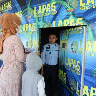 Lapas Gorontalo Lakukan Simulasi Kunjungan Tatap Muka Terbatas