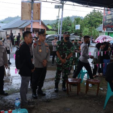 KAPOLDA GORONTALO BERSAMA DANREM 133/NWB PANTAU PILKADES KABUPATEN GORONTALO UTARA