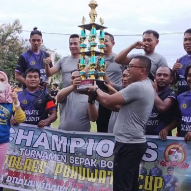 Polsek  Lemito Juarai  Turnamen Sepak Bola Polres Pohuwato Cup