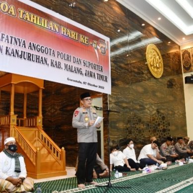 Polda Gorontalo  Gelar Doa Tahlilan Bagi Korban Stadion Kanjuruhan  Malang