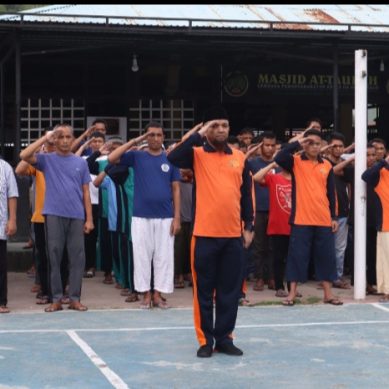 Bersatu Bangun Bangsa, Bang Napi Lapas Gorontalo Gelar Upacara Sumpah Pemuda
