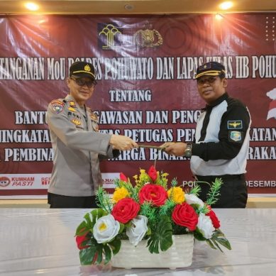 Lapas Pohuwato Teken MoU Dengan Polres Pohuwato
