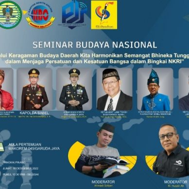 Di Ujung Tahun 2022, KBO Babel Dan PJS Babel Gelar Seminar Budaya Nasional