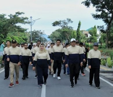 Pencanangan Hari Amal Bakti Kementerian Agama ke-77, Di Awali Jalan Sehat