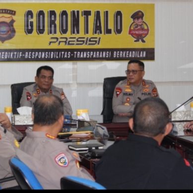SERAH TERIMA JABATAN KAPOLDA, POLDA GORONTALO LAKSANAKAN LAPORAN KESATUAN
