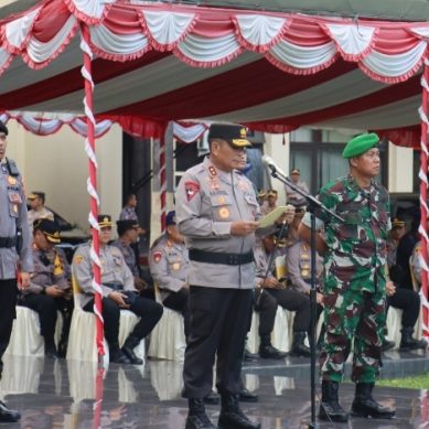 Kapolda Gorontalo Bersama Danrem Pimpin Apel Pasukan Operasi Ketupat Otanaha 2023