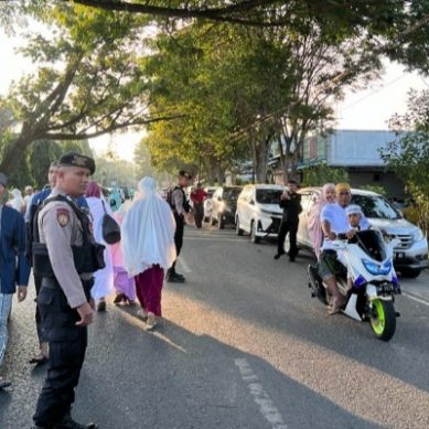 Polda Gorontalo Lakukan Pengamanan Shalat Idul Fitri 1444 H,