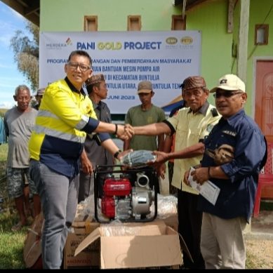 Pani Gold Project Bantu Pompa Air Warga Petani Buntulia