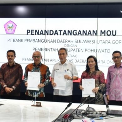 pemanfaatan Kasda Online, Pemkab Pohuwato – BPKP – PT BPD SulutGo Teken MoU