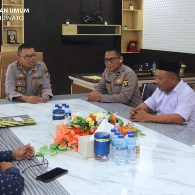 KPUD Paparkan Tahapan Pemilu Dihadapan Kapolres Pohuwato