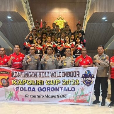 Kapolda Gorontalo Lepas Atlet Bola Voli Kapolri Cup 2023