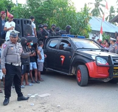 Ratusan Personil Polda Gorontalo Amankan Unras di Perusahaan PT  GM Bone Raya