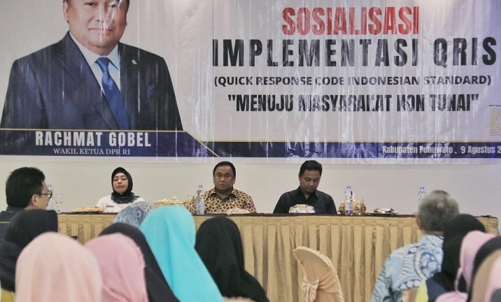 Wabup Pohuwato Hadiri Sosialisasi Implementasi Fitur Qris  Oleh Bank Indonesia