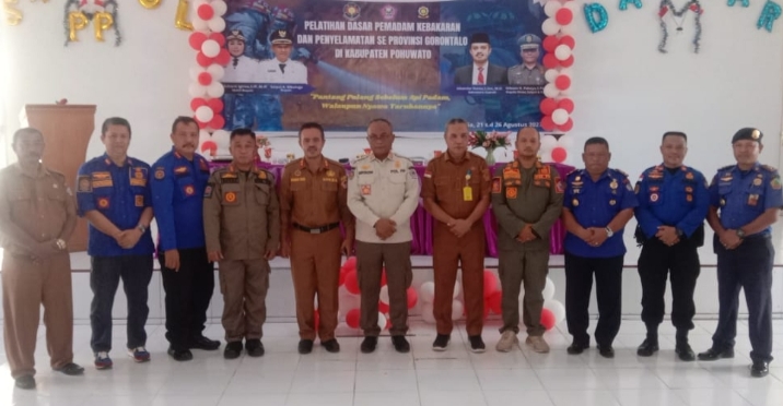 Pelatihan Dasar Pemadam Kebakaran Dan Penyelamatan Se-Provinsi Gorontalo, Di buka Sekda Pohuwato