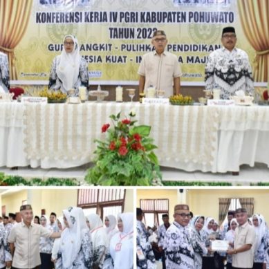 Bupati Saipul Mbuinga Buka Konferensi Kerja IV PGRI Kabupaten Pohuwato