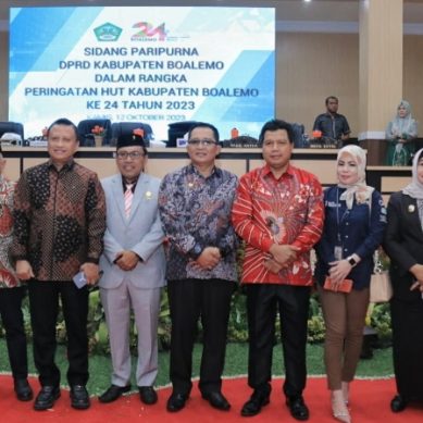 Wabup Pohuwato Hadiri Paripurna HUT  Ke – 24 Kabupaten Boalemo