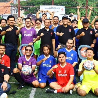 Perkuat Sinergisitas, Polri dan Jurnalis Gelar Seven Soccer