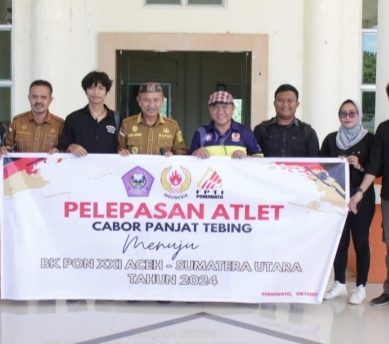 Bupati Pohuwato, Lepas Atlit Panjat Tebing Bandung Arisandi Ke Pra PON 2023 Di Semarang