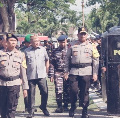 Polda Gorontalo Gelar Pasukan Operasi Mantap Brata 2023-2024