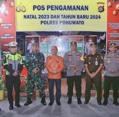 Bupati Pohuwato Bersama Forkopimda Melakukan Pengecekan Pospam Nataru