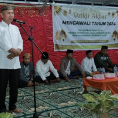 Di Hadiri Bupati Saipul Mbuinga, Desa Kalimas Gelar Zikir Di Awal Tahun 2024