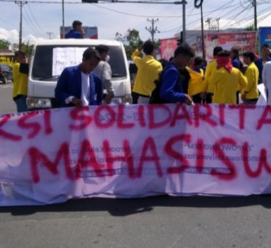 Aliansi Mahasiswa UNIPO dan UG, Lakukan Aksi Solidaritas untuk 35 Tersangka