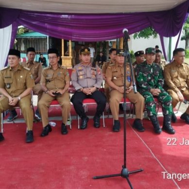 Kapolsek  Cikupa Pimpin Apel Persiapan Keamanan Pemilu 2024