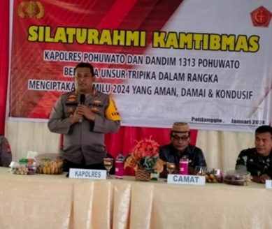 Kapolres Pohuwato Dan Dandim 1313 Silaturahmi Ke Patilanggio