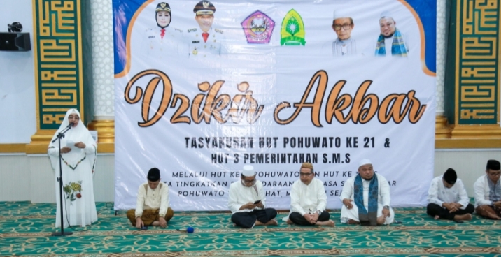 Jelang HUT Ke – 21, Pemkab Pohuwato Gelar Zikir Akbar