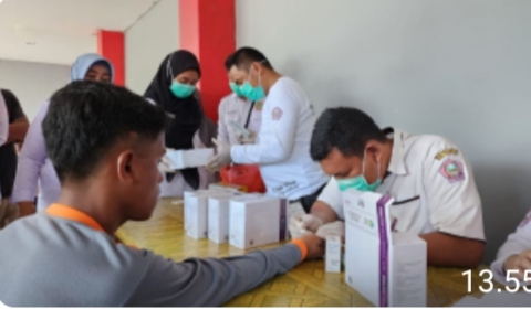 Warga Binaan Lapas Pohuwato di periksa HIV/AIDS
