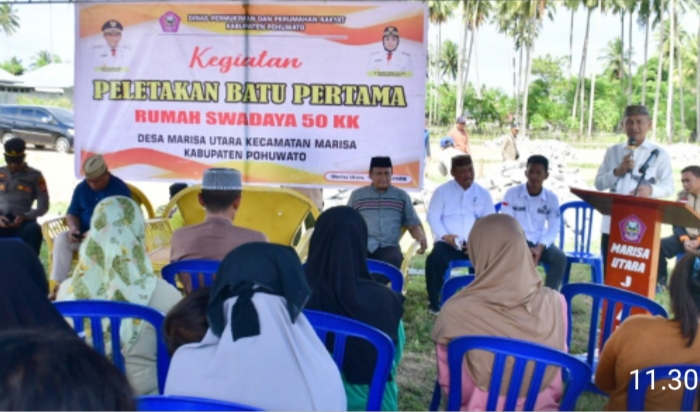 Pemkab Pohuwato Wujudkan Rumah Swadaya Di Desa Marisa Utara