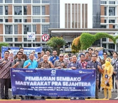Sambut Bulan Ramadan, Bukit Asam (PTBA) Salurkan 10.000 Paket Sembako