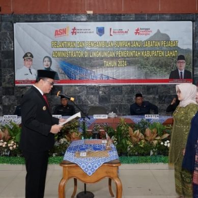 Dua Pejabat Administrator Dilingkungan Pemkab Lahat Resmi Dilantik
