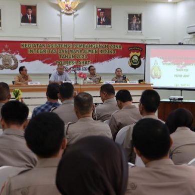 Jajaran Polres Lahat Terima Terima Kunjungan Team Assiten Biro Ops Polda Sumsel