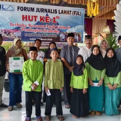 Puncak Peringatan Ke- 1 Tahun, Forum Jurnalis Lahat Santuni Anak- Anak Yatim Salapas