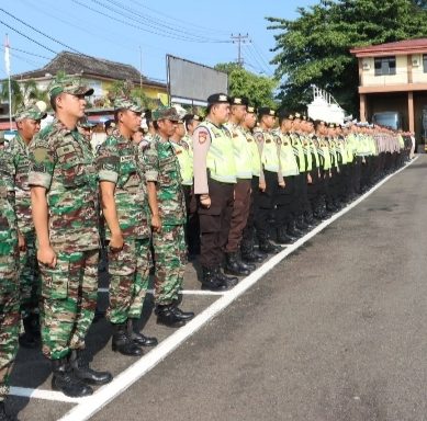 Jelang Idul Fitri Polres Lahat dan Kodim/0405 Lahat Gelar Apel Bersama