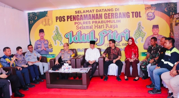 Kunjungi Jalur Mudik Prabumulih, Kapolda Sumsel : Pospam Cukup Baik dan Terlihat Siap.