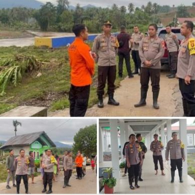 Ka Gorut, Kapolda Gorontalo Tinjau Lokasi Banjir Di Tolinggula