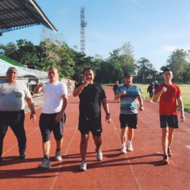 Kakanwil Kemenkumham Gorontalo Jalan Sehat Bersama Dua Ka Upt